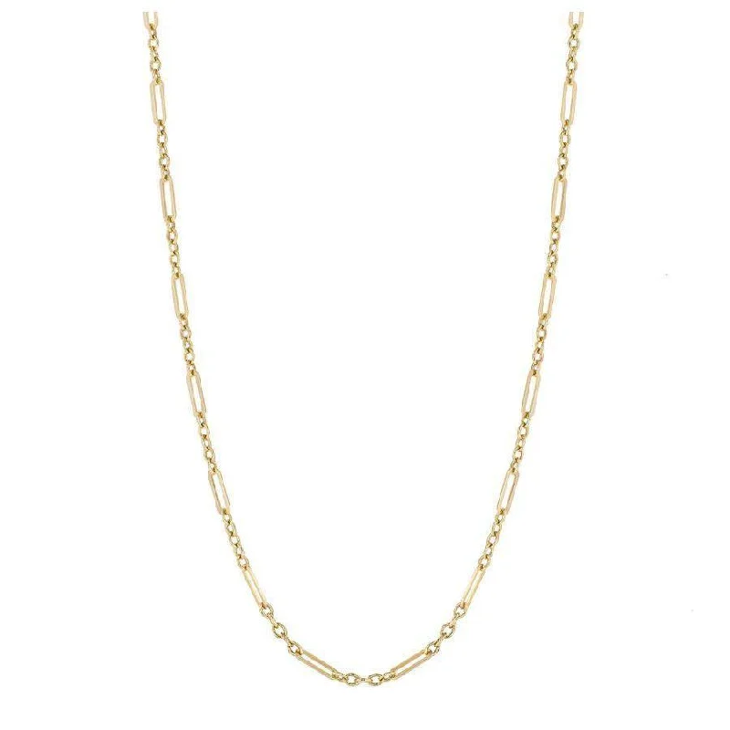 9ct Yellow Gold Small Elongated Link Necklace