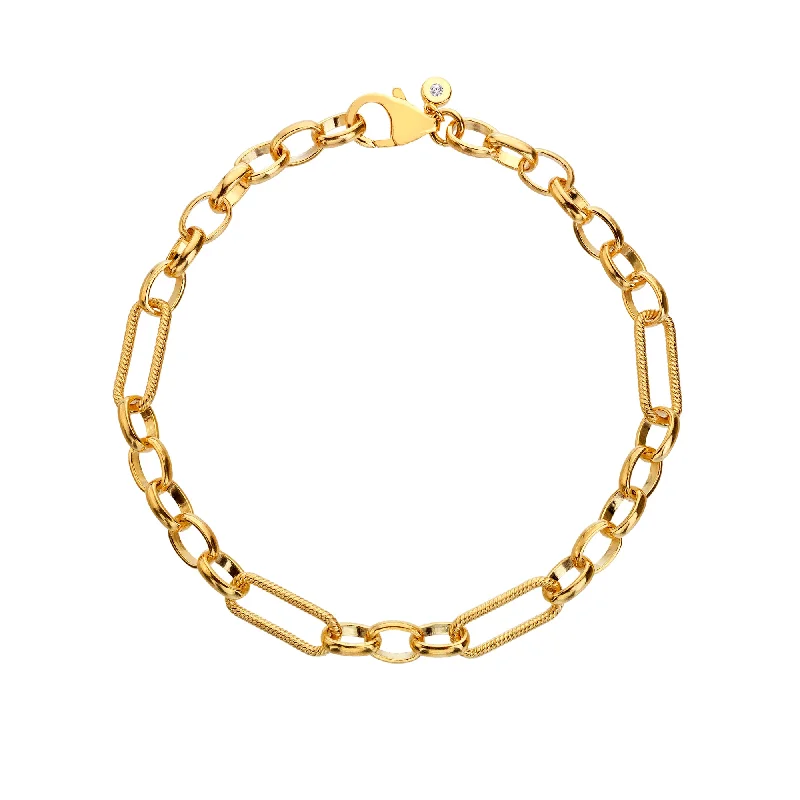 Hot Diamonds Gold Vermeil Statement Link Bracelet