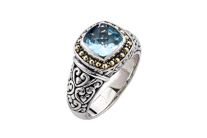 Glossy enamel rings-Glossy enamel rings-Zion Ring- Blue Topaz