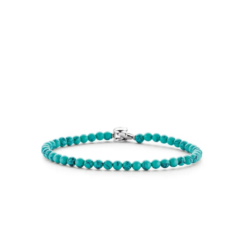 Ti Sento Sterling Silver Bead Bracelet - Turquoise