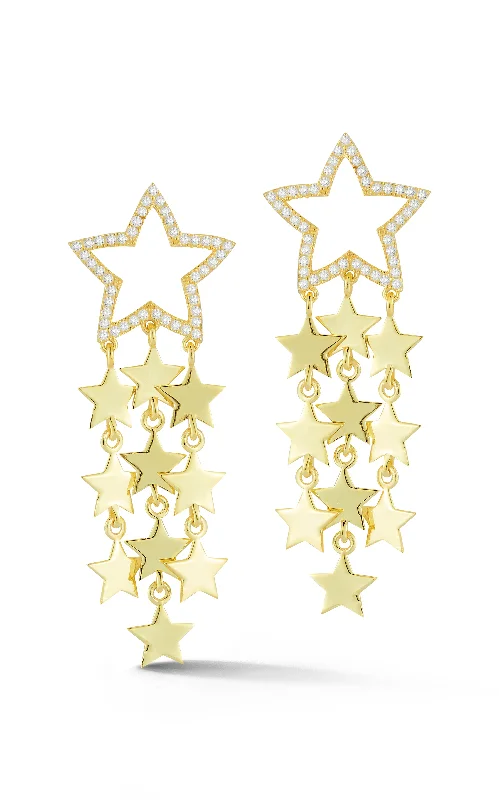 Surf theme earrings-Star Drop Statement Earring