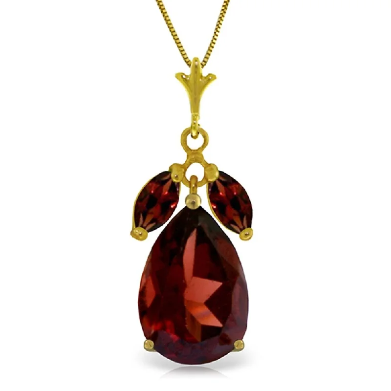 Boho bead necklaces-6.5 Carat 14K Gold Early Autumn Garnet Necklace