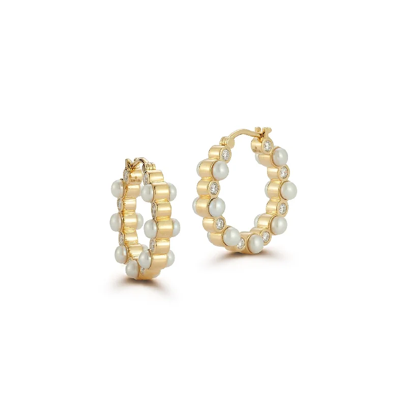 Playful gem earrings-Foam Hoops - Medium