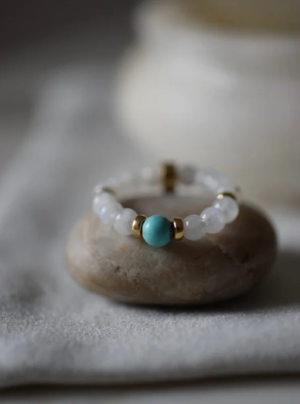 Subtle pearl rings-Subtle pearl rings-BALANCE + NEW BEGINNINGS - LITTLE RIVER acupressure BEAD RING