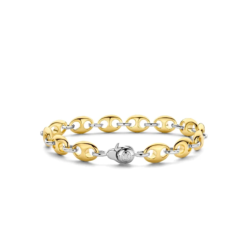 Ti Sento 18ct Gold Vermeil Anchor Bracelet