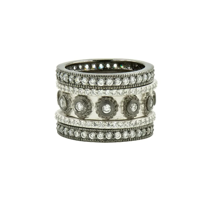 Fine filigree rings-Fine filigree rings-Eternity 5-Stack Ring