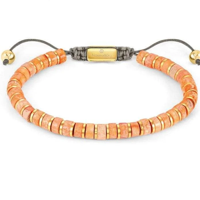 Nomination Instinct Style Orange Jasper Bracelet