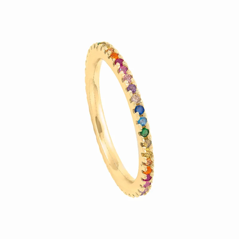 Woven cord rings-Woven cord rings-On Thin Ice | Rainbow Pinky Ring