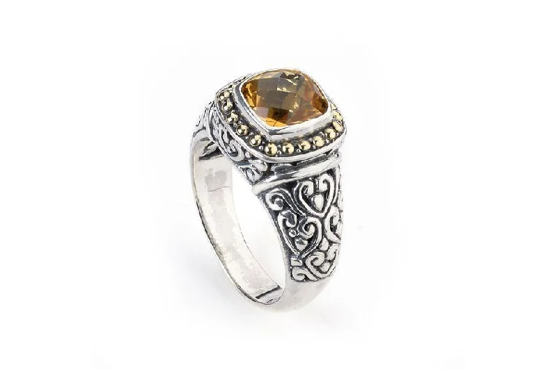 Fox motif rings-Fox motif rings-Zion Ring- Citrine