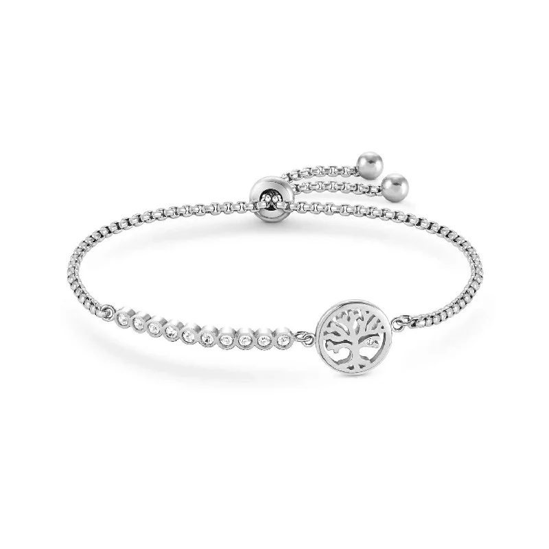 Nomination Milleluci Silver Zirconia Tree of Life Bracelet