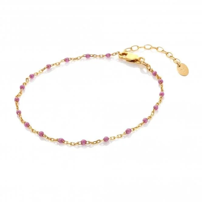 Hot Diamonds Gold and Lilac Ocean Bracelet