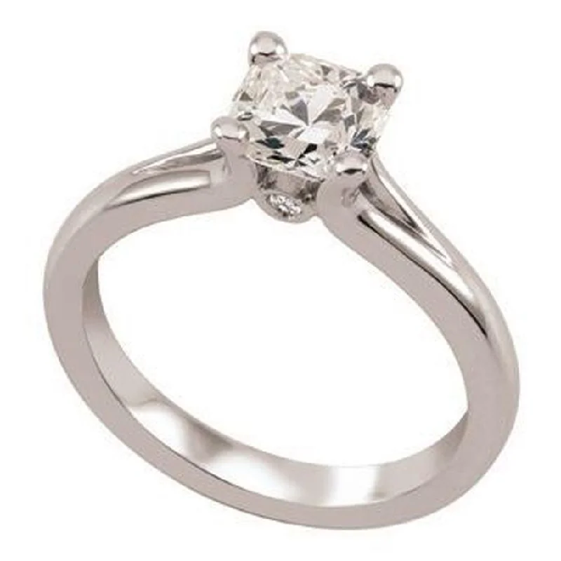 18ct White Gold 0.43ct Princess Cut Diamond Solitaire Ring