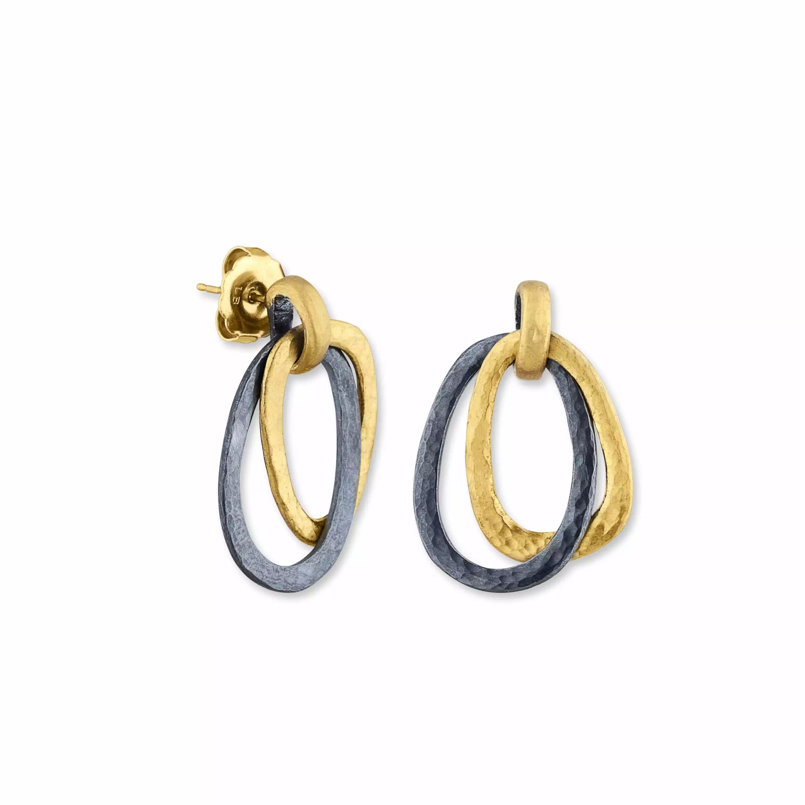 Deco charm earrings-Lika Behar dangle post earring