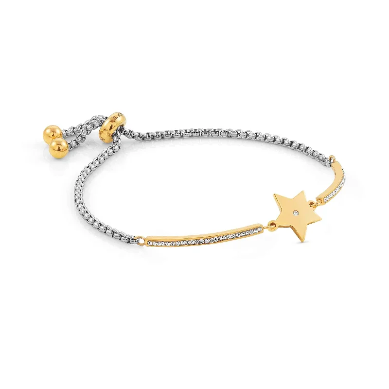 Nomination Milleluci Golden Star Bracelet with Cubic Zirconia