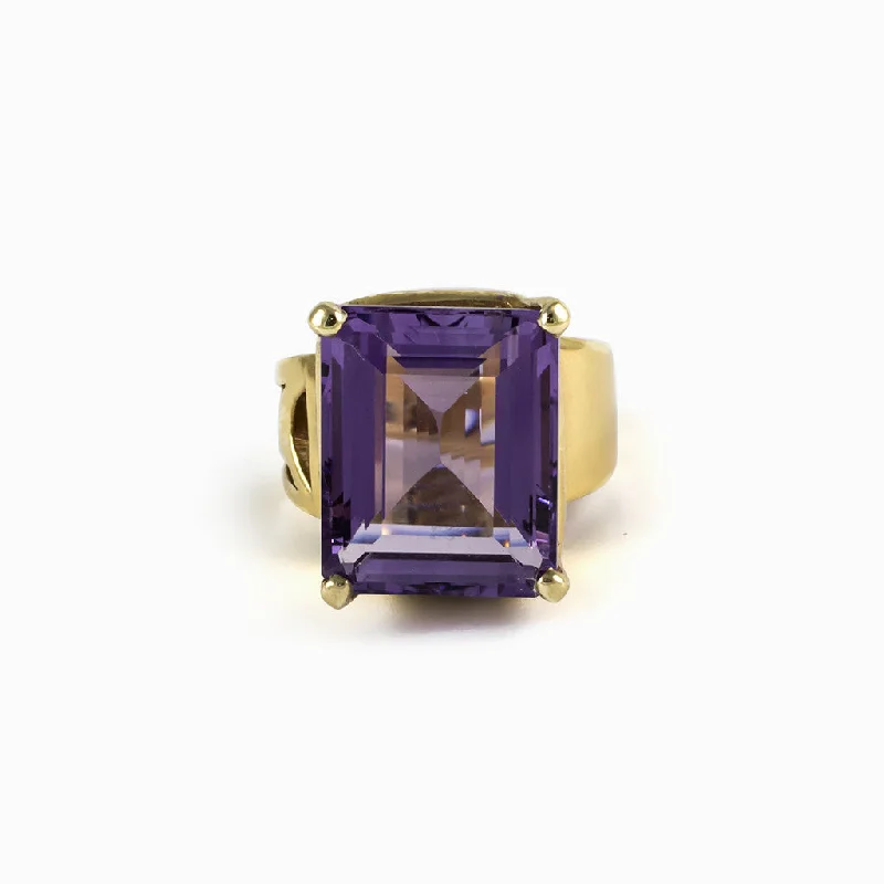 Chunky gem rings-Chunky gem rings-Amethyst Ring