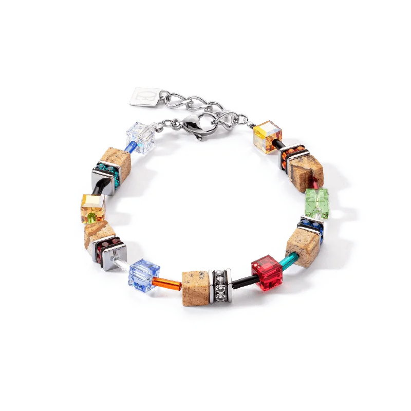 Coeur De Lion GeoCUBE® Iconic Nature Multicolour Brown Bracelet