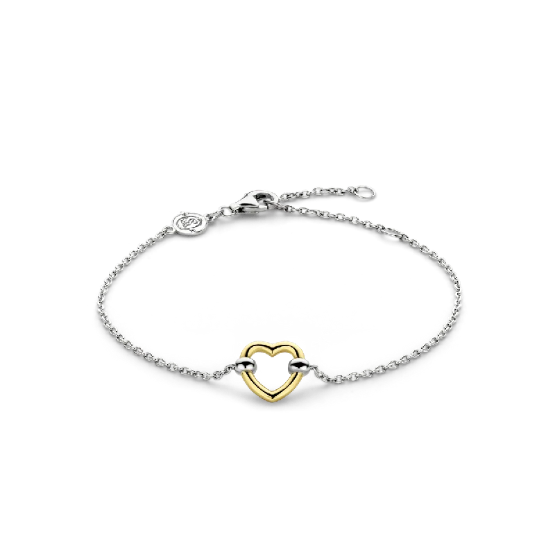 Ti Sento 18ct Gold Vermeil Heart Bracelet