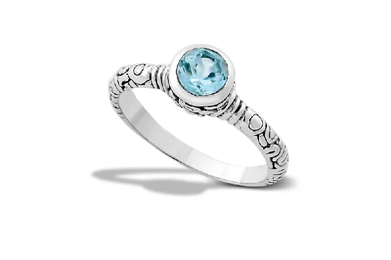 Art deco rings-Art deco rings-Iyang Ring- Blue Topaz